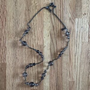 J. Crew Smoky Gray Beaded Necklace